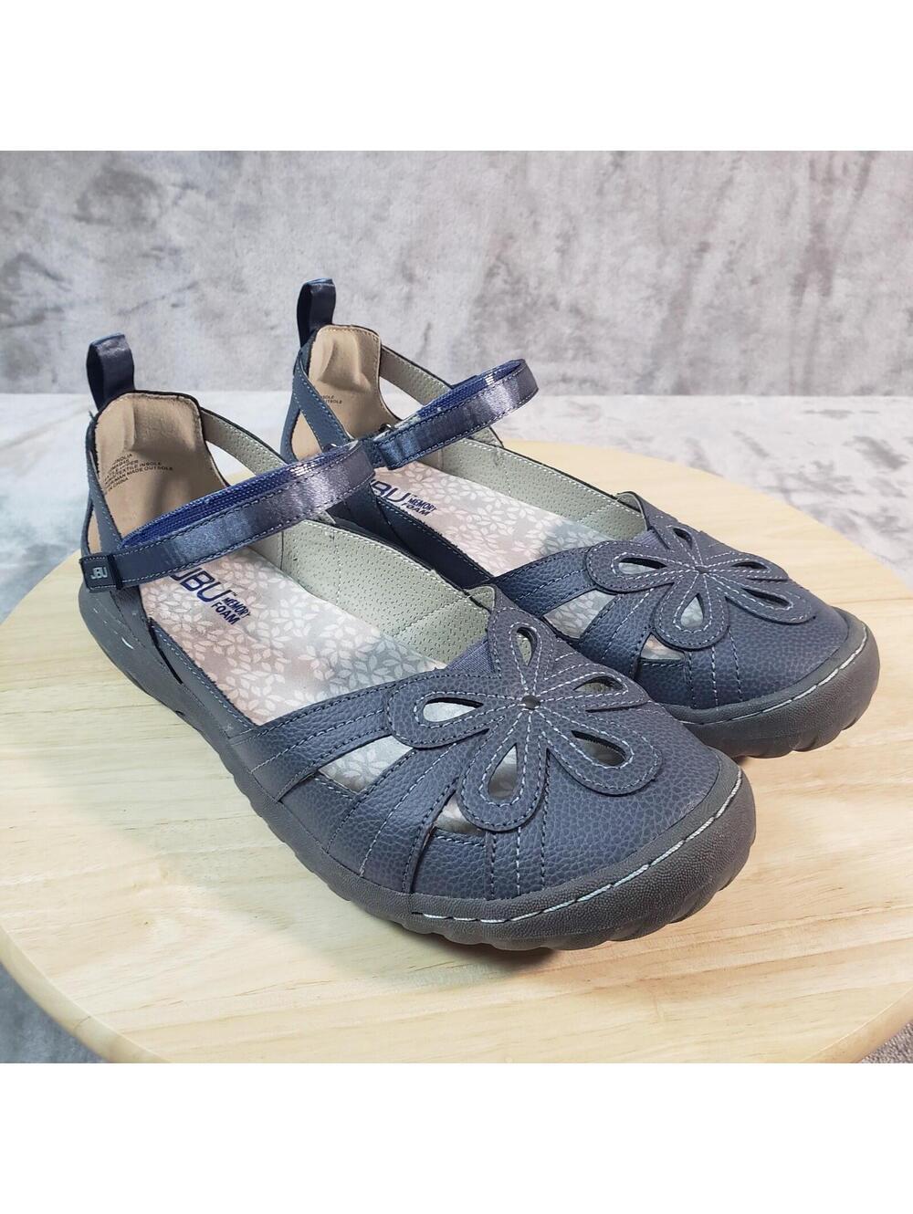 JBU Magnolia Blue Mary Jane Memory Foam Comfort Casual Shoes US 8.5M